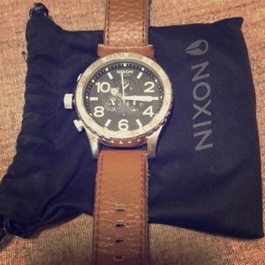 Men’s Nixon 51-30 Chrono leather watch